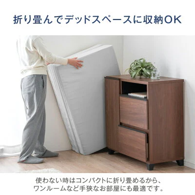[ダブル] 新技術 三つ折り 厚み10cm ポケットコイル マットレス 床敷きOK 圧縮梱包 スプリング 敷き布団〔77500014〕 - Image 13