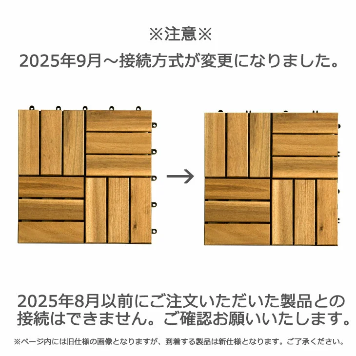 ［81枚］アカシア天然木 ウッドパネル 81枚 セット 高耐久 30×30cm ジョイント式 ウッドタイル〔78400002〕 - Image 3