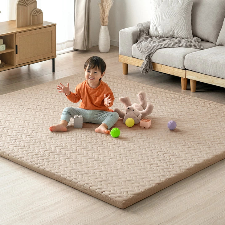 ［180×200］プレイマット専用カバー 綿100％ 洗える イブル  キルティング プレイマットカバー マットカバー〔80100205〕 - Image 4