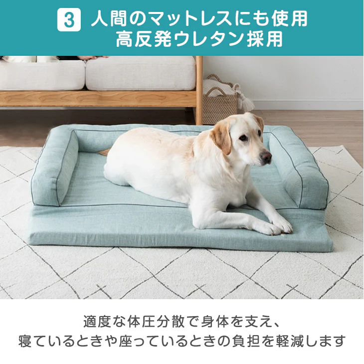 ［Mサイズ］ペットベッド 洗える カバー 高反発 洗濯機対応 防水 ペット用 防寒〔81900160〕 - Image 7