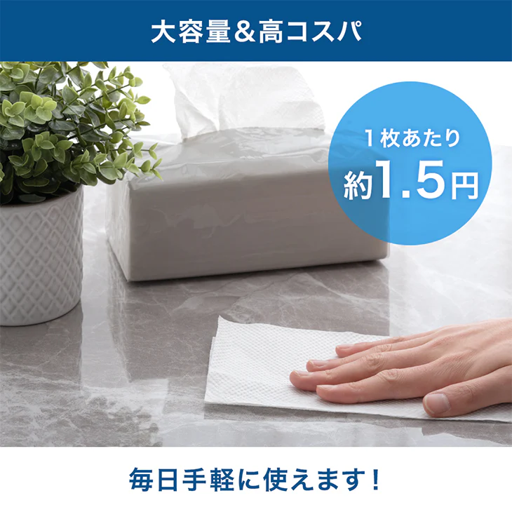 濡らして除菌ドライシート 中判 150枚入 15個セット 個包装 99％ 再生紙 エコ シンプル 破れにくい 衛生 使い捨て 万能 柔らかい 業務用 お徳用  掃除 洗面〔85000000〕 - Image 5
