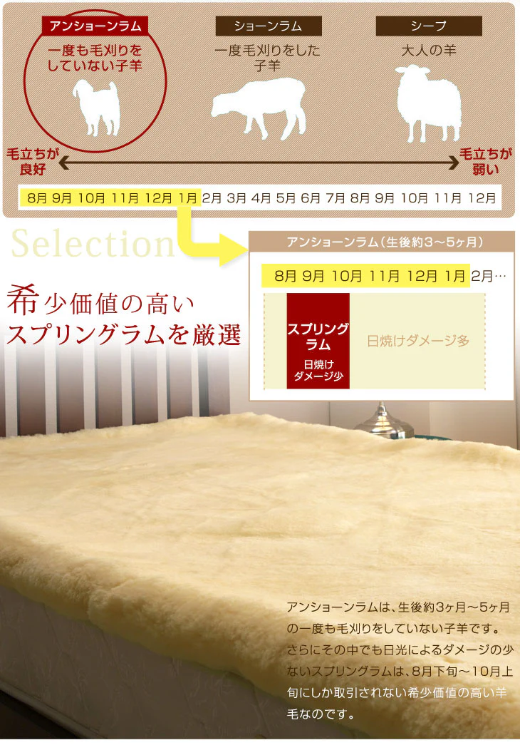 日本製 ムートンシーツ ダブル 〔87250057〕 - Image 7