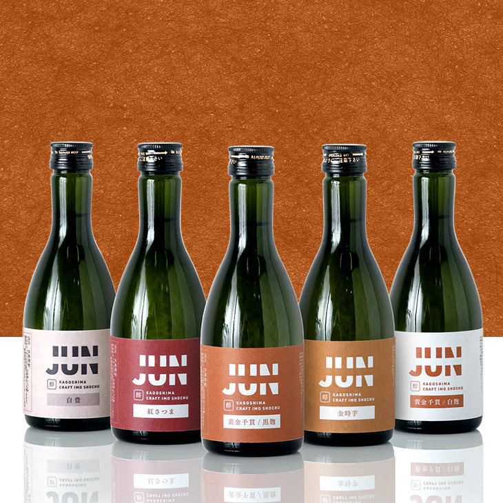 “違い”が分かる 鹿児島芋焼酎飲み比べセット JUN-ICHI 300ml 5本セット 芋焼酎 クラフト焼酎 地酒 お祝い プレゼント〔9250000101〕