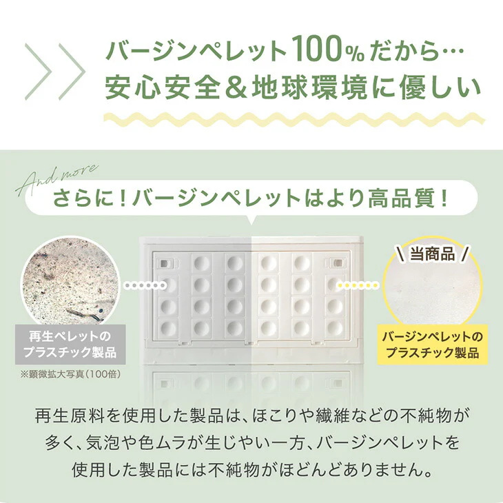 〔2段・100L〕5面開閉 収納ボックス お掃除ロボ対応 木脚 & キャスター付き 折りたたみ 〔99900650〕 - Image 18