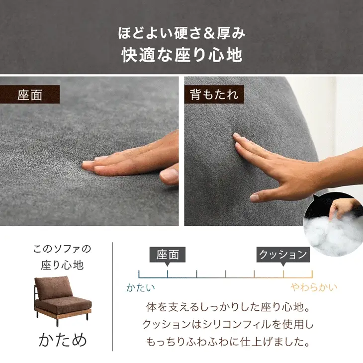 ヴィンテージ ソファ 洗える カバーリング ウッドフレーム 2人掛け L字 カウチソファ 北欧〔99900972〕 - Image 15